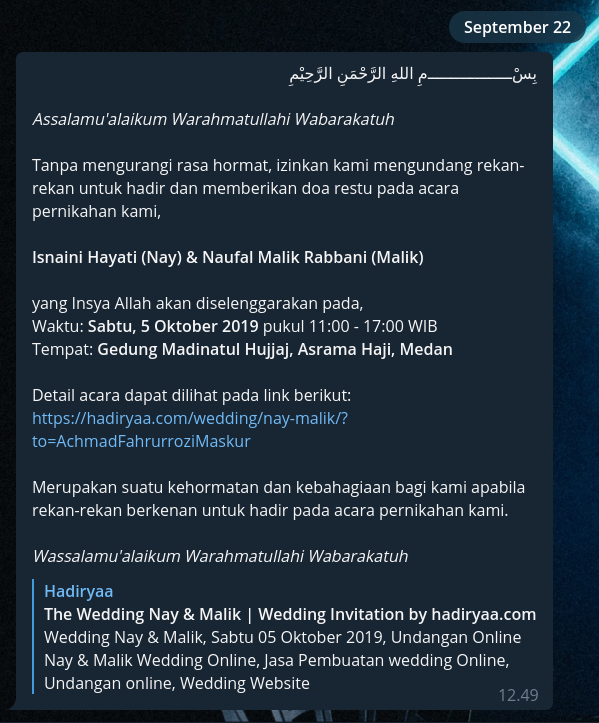 Wedding Invitation